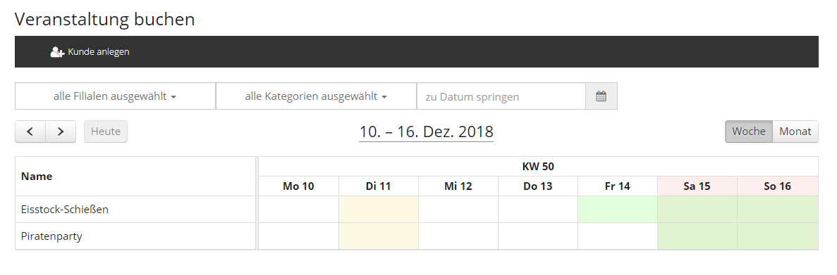 Veranstaltung - Kalender