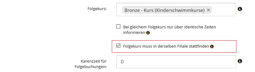 Folgekurs - gleiche Filiale