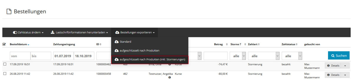 Bestellungen