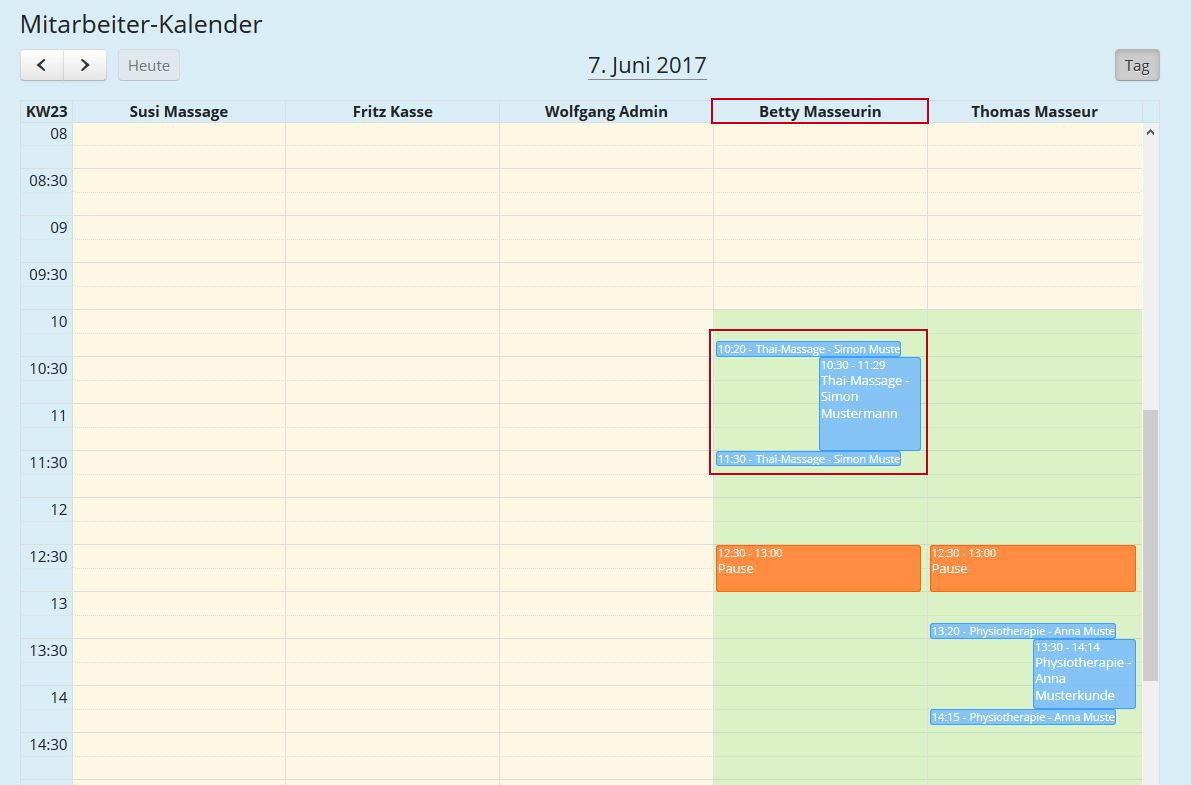Mitarbeiter-Kalender Teil 1