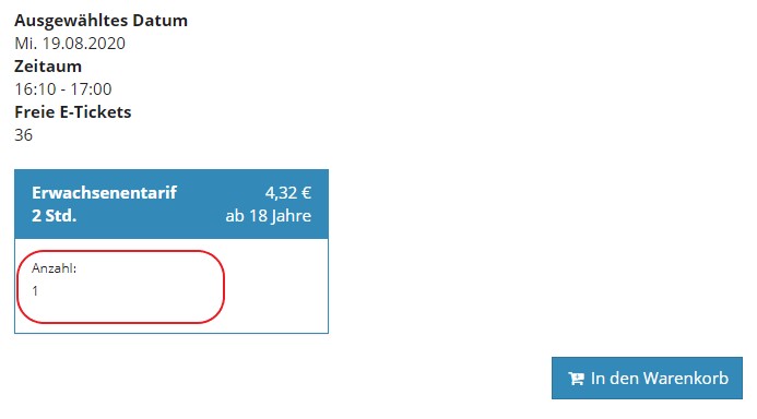 Unpersonalisierte E-Tickets bei Gastbestellungen