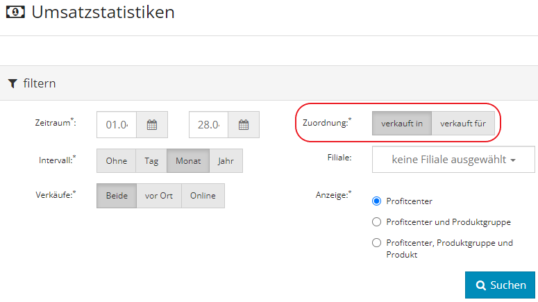 Erweiterung der Umsatzstatistik