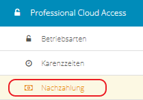 Nachzahlung aktivieren