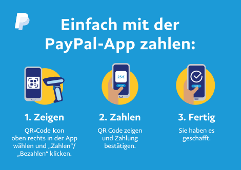 PayPal QR-Code an der CLOUD-KASSE