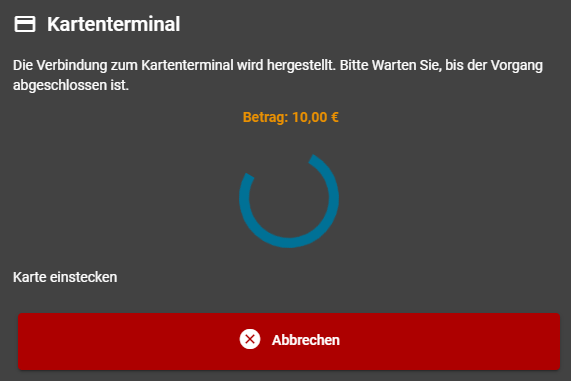 EC-Zahlung abbrechen