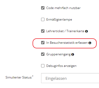 Sondercodes in Besucherstatistik