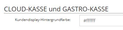 Hintergrundfarbe Kundendisplay ändern