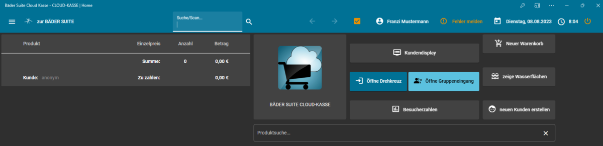 Ansicht vor dem Update