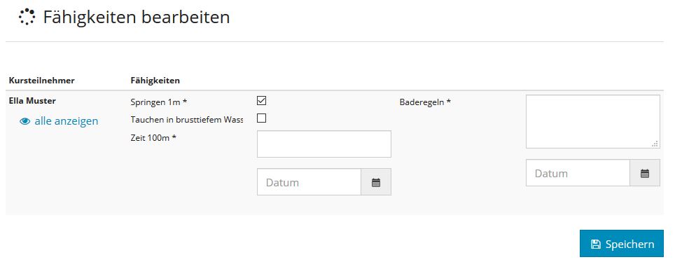 Kursfähigkeit protokollieren