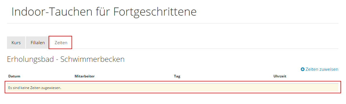Zeit zuweisen
