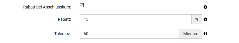 Rabatt bei Anschlusskurs