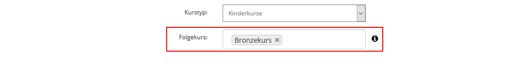 Folgekurs eintragen