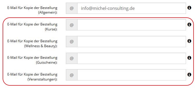 Benachrichtigung Bestellung Modul-abhängig